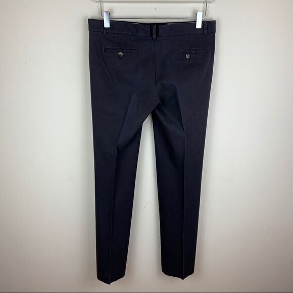 Theory Brown Stretch Mid-Rise Cotton Dress Pant Boot Cut Sz 4 - Picture 4 of 9